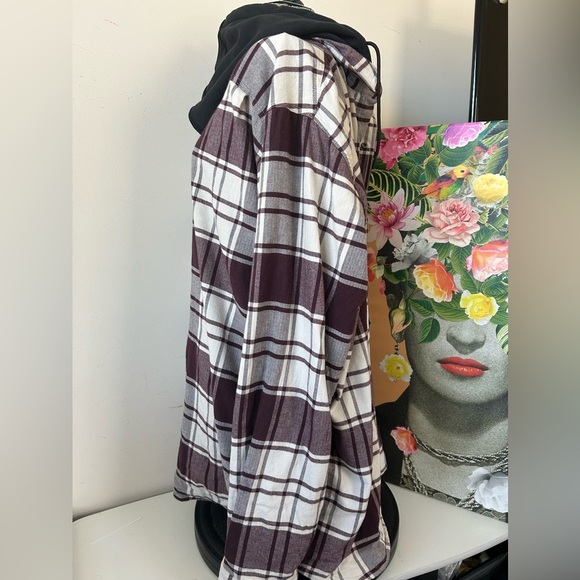 NWT CARHARTT MENS FLANNEL FLEECE LINED HOODED SHIRT JACKET. 3XL TALL. - Picture 5 of 9